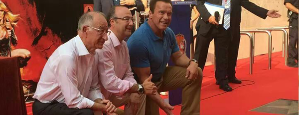 Arnold Schwarzenegger presentación de su Estrella en el Paseo de la Fama de Almería